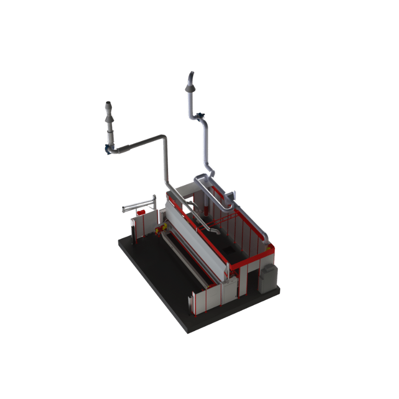 Robotic welding cabines