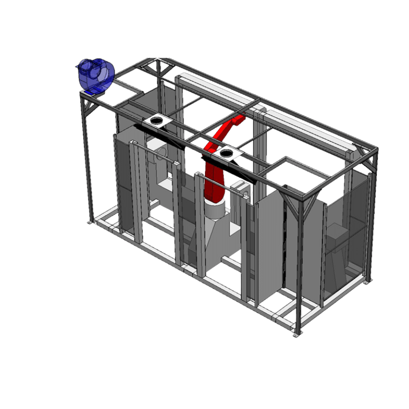 Robotic welding cabine