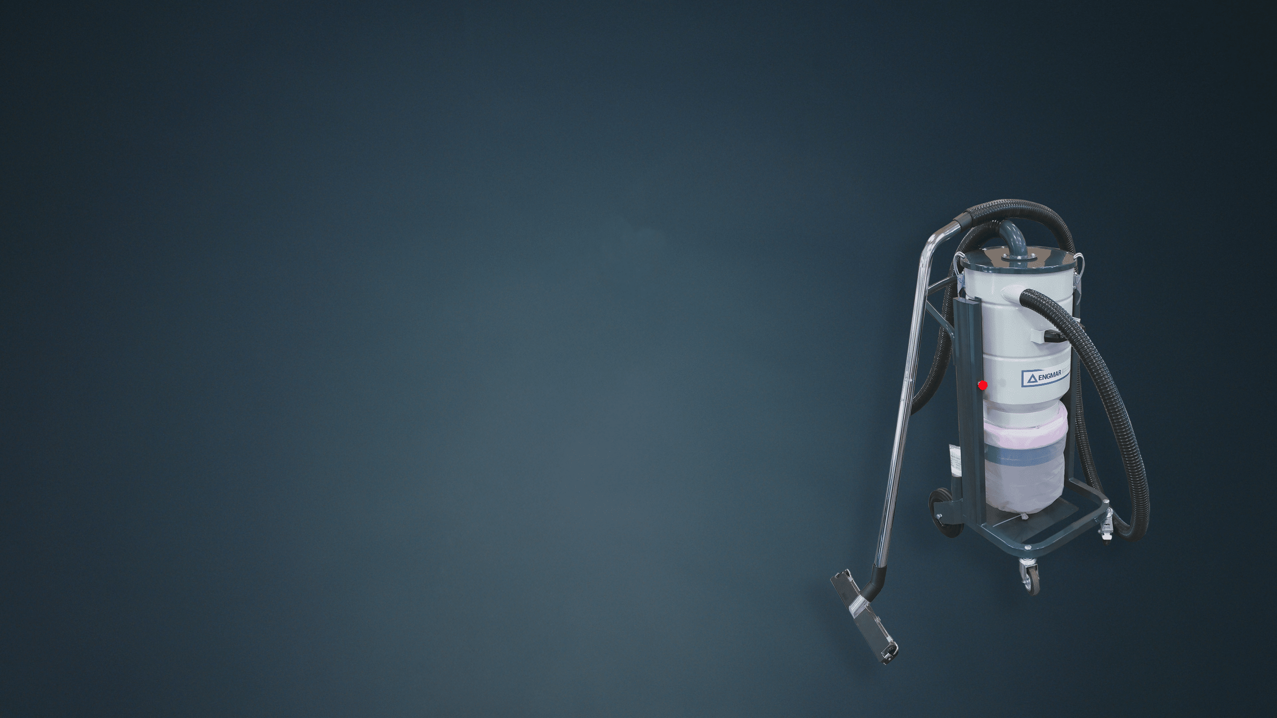 Aspirateur industriel cyclone sur fond