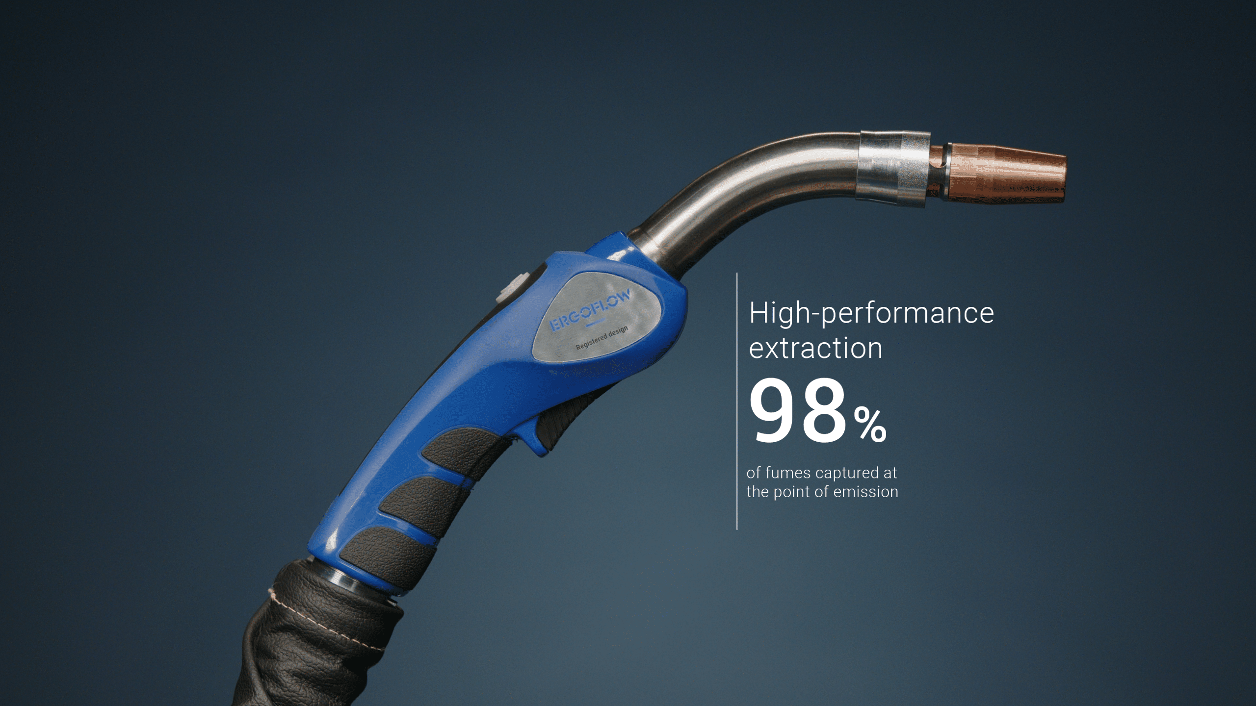 MIG/MAG Extraction torche with background