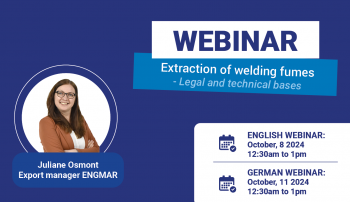 Participez à notre webinaire sur l’extraction des fumées de soudage !